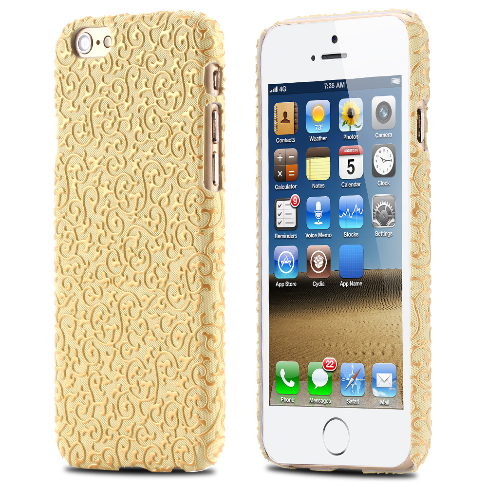 Floral Case - Iphone 6 & Iphone 6s - Gold